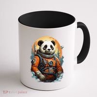 Astronaut Panda In Space Cute Coffee Mug thumb 1