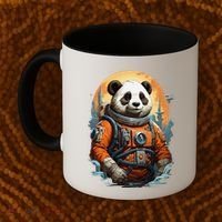 Astronaut Panda In Space Cute Coffee Mug thumb 2