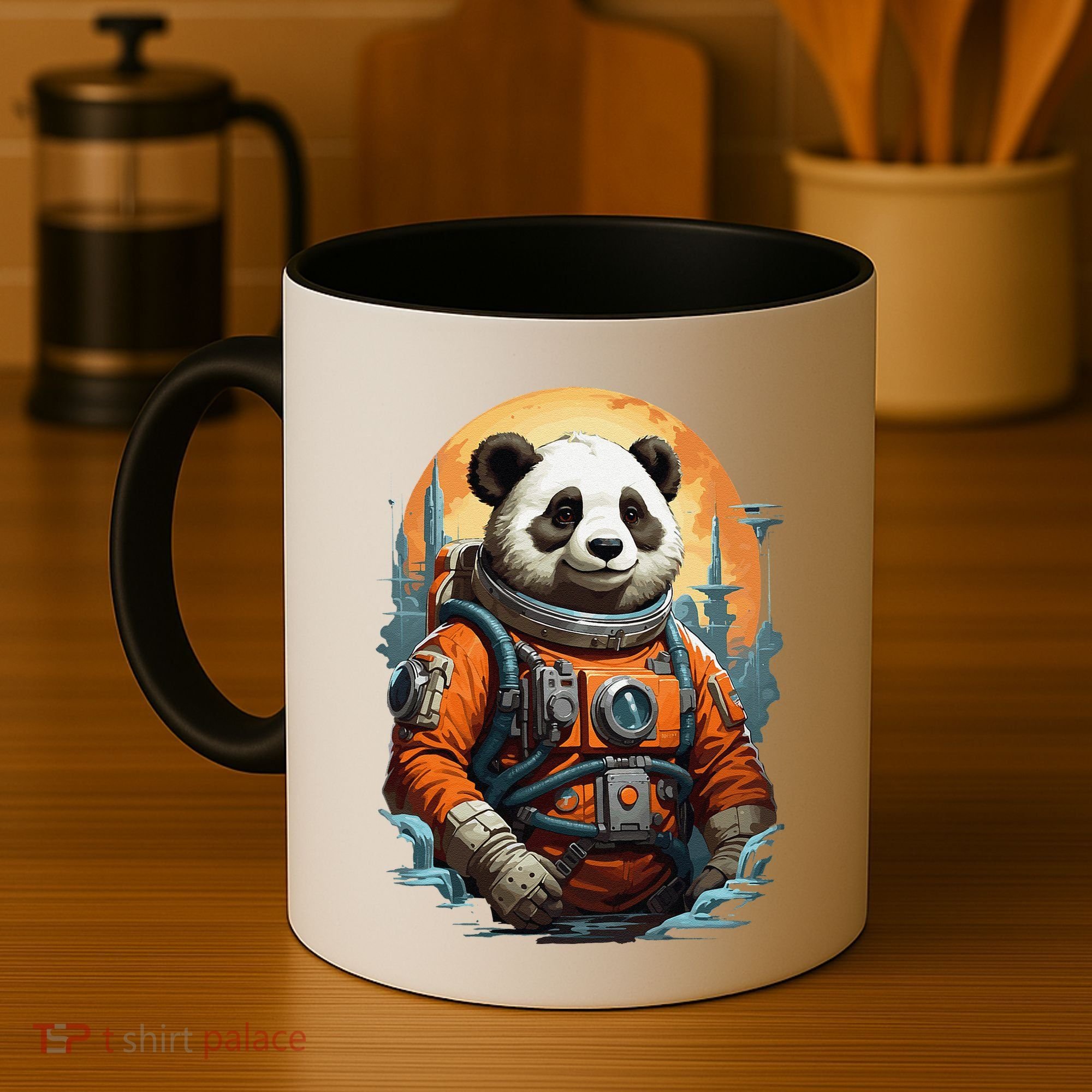 Astronaut Panda In Space Cute Coffee Mug