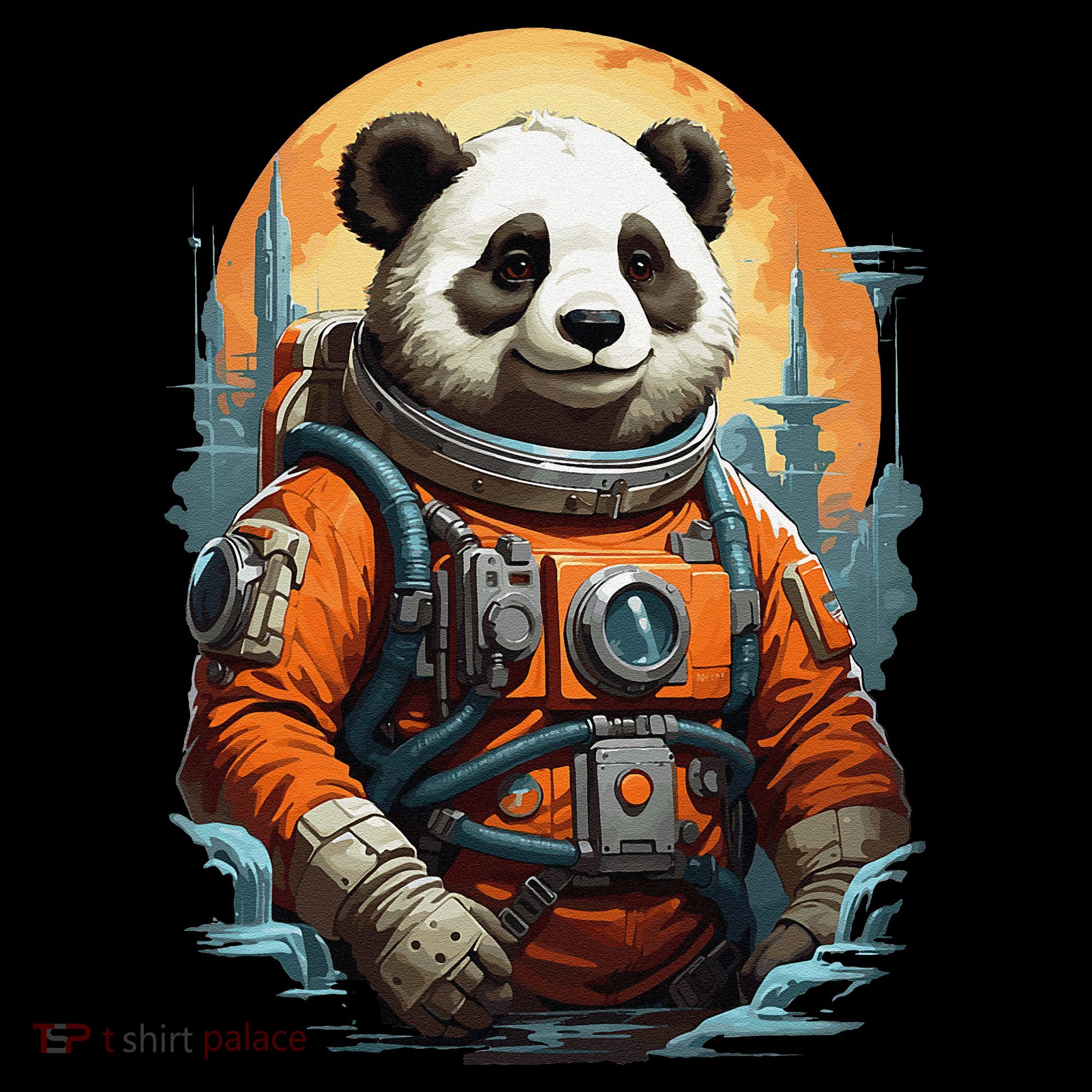Astronaut Panda In Space Cute Ornament