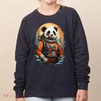 Astronaut Panda In Space Cute Women's Sweatshirt thumb 0
