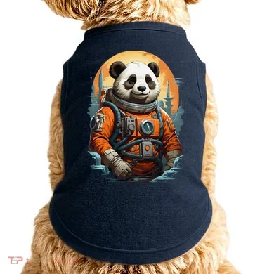 Astronaut Panda In Space Cute Doggie Tank