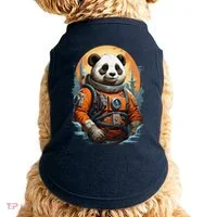 Astronaut Panda In Space Cute Doggie Tank thumb 0