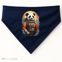 Astronaut Panda In Space Cute USA-Made Doggie Bandana thumb 0