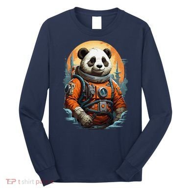 Astronaut Panda In Space Cute Long Sleeve Shirt
