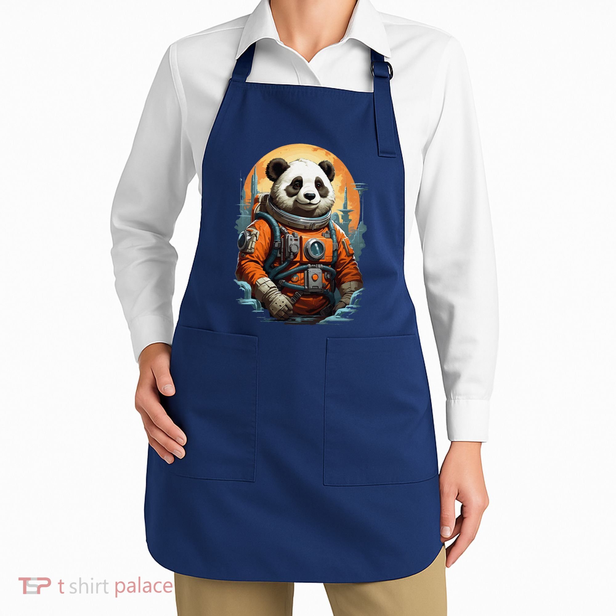 Astronaut Panda In Space Cute Apron