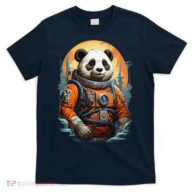 Astronaut Panda In Space Cute T-Shirt