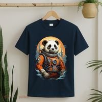 Astronaut Panda In Space Cute T-Shirt thumb 2