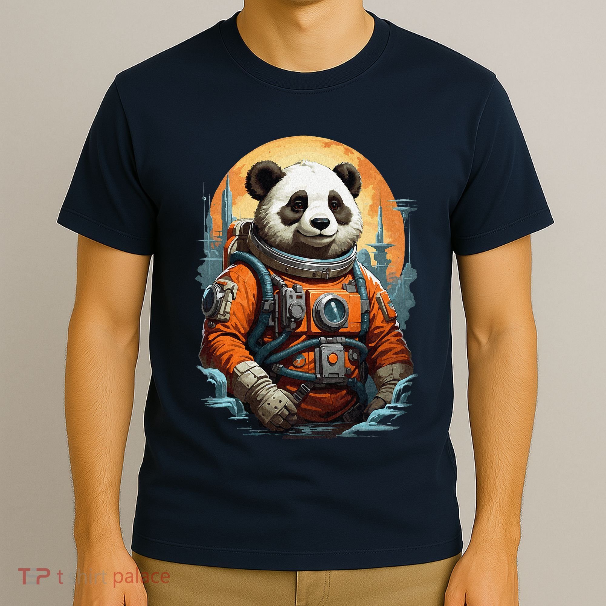 Astronaut Panda In Space Cute T-Shirt