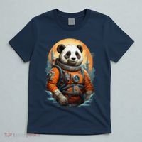 Astronaut Panda In Space Cute T-Shirt thumb 5