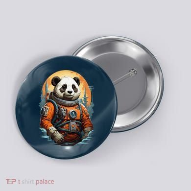 Astronaut Panda In Space Cute Button