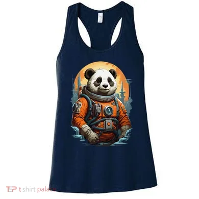 Astronaut Panda In Space Cute Women's Tank Top