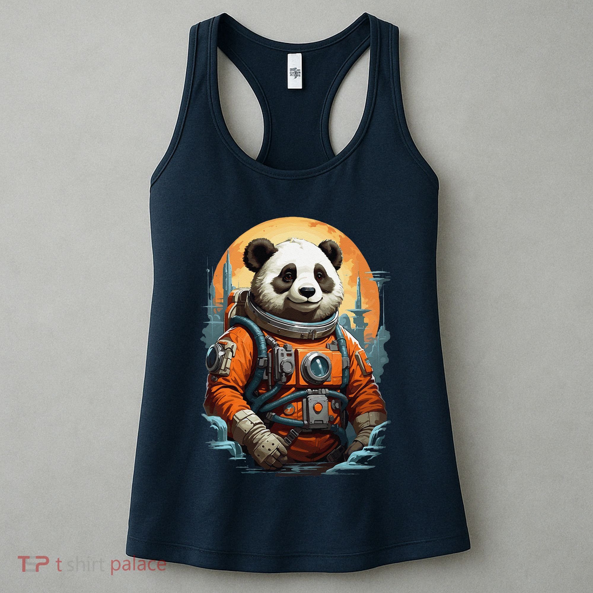 Astronaut Panda In Space Cute Women's Tank Top