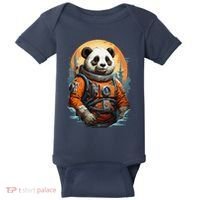 Astronaut Panda In Space Cute Baby Bodysuit thumb 0