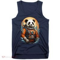 Astronaut Panda In Space Cute Tank Top thumb 0