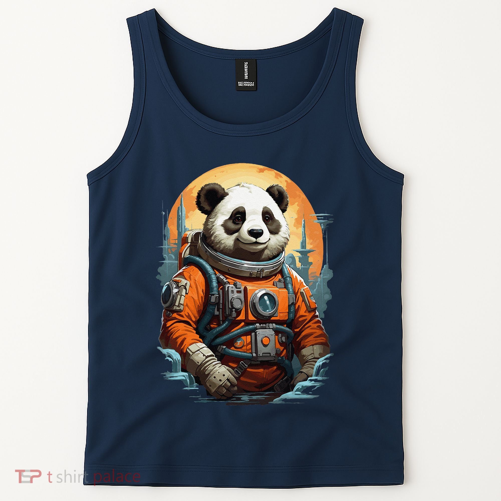 Astronaut Panda In Space Cute Tank Top