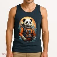 Astronaut Panda In Space Cute Tank Top thumb 3