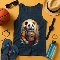 Astronaut Panda In Space Cute Tank Top thumb 4