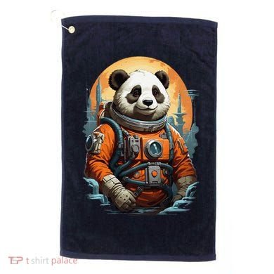 Astronaut Panda In Space Cute Golf Towel