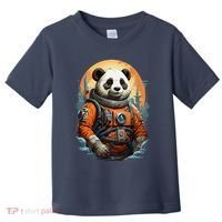 Astronaut Panda In Space Cute Toddler T-Shirt thumb 0