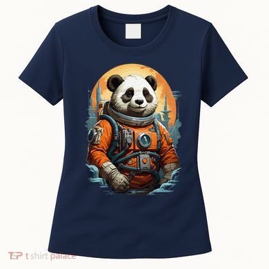 Astronaut Panda In Space Cute Women's T-Shirt