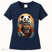 Astronaut Panda In Space Cute Women's T-Shirt thumb 0