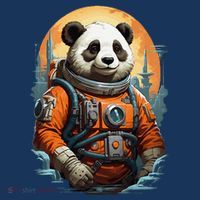 Astronaut Panda In Space Cute Women's T-Shirt thumb 6