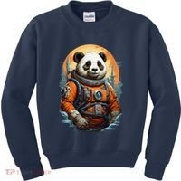 Astronaut Panda In Space Cute Kids Sweatshirt thumb 0