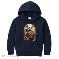 Astronaut Panda In Space Cute Kids Hoodie thumb 0