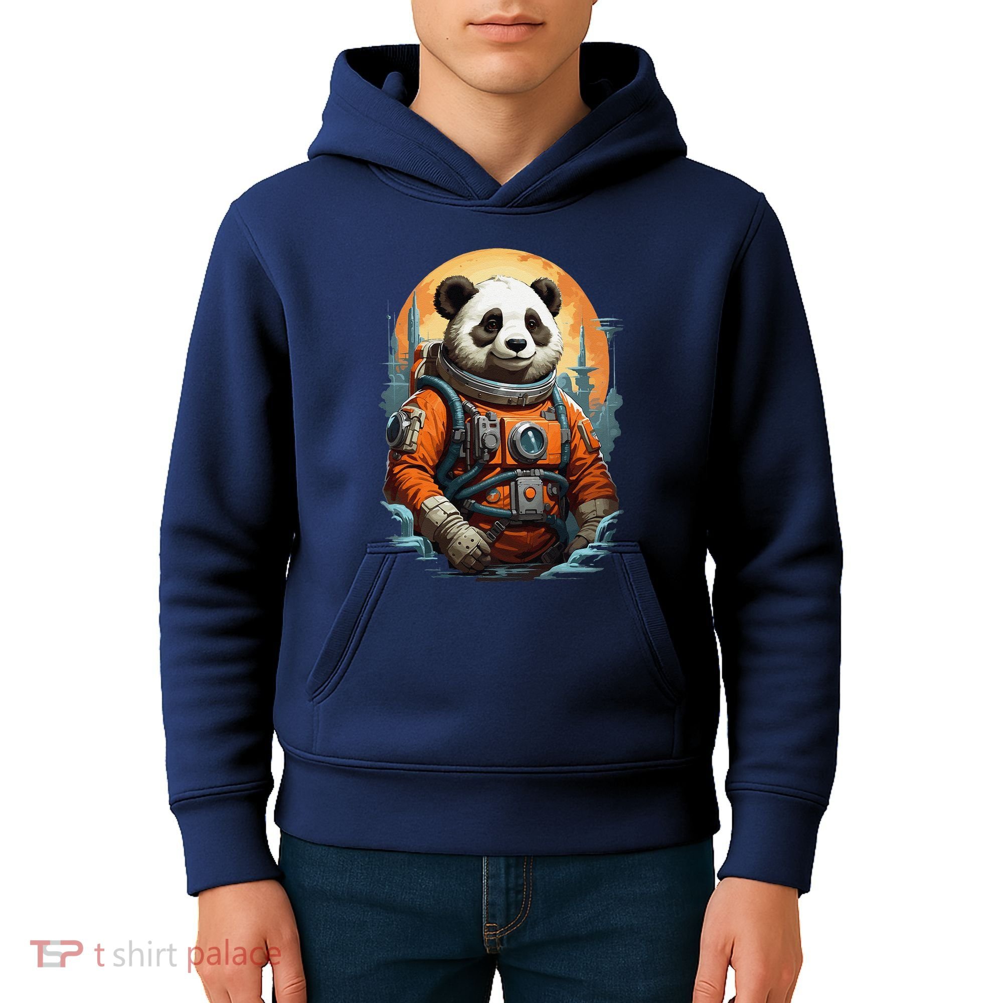 Astronaut Panda In Space Cute Kids Hoodie