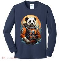 Astronaut Panda In Space Cute Kids Long Sleeve Shirt thumb 0