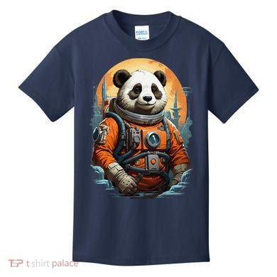 Astronaut Panda In Space Cute Kids T-Shirt