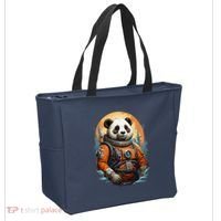 Astronaut Panda In Space Cute Tote Bag thumb 2