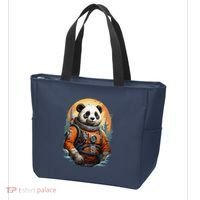 Astronaut Panda In Space Cute Tote Bag thumb 3