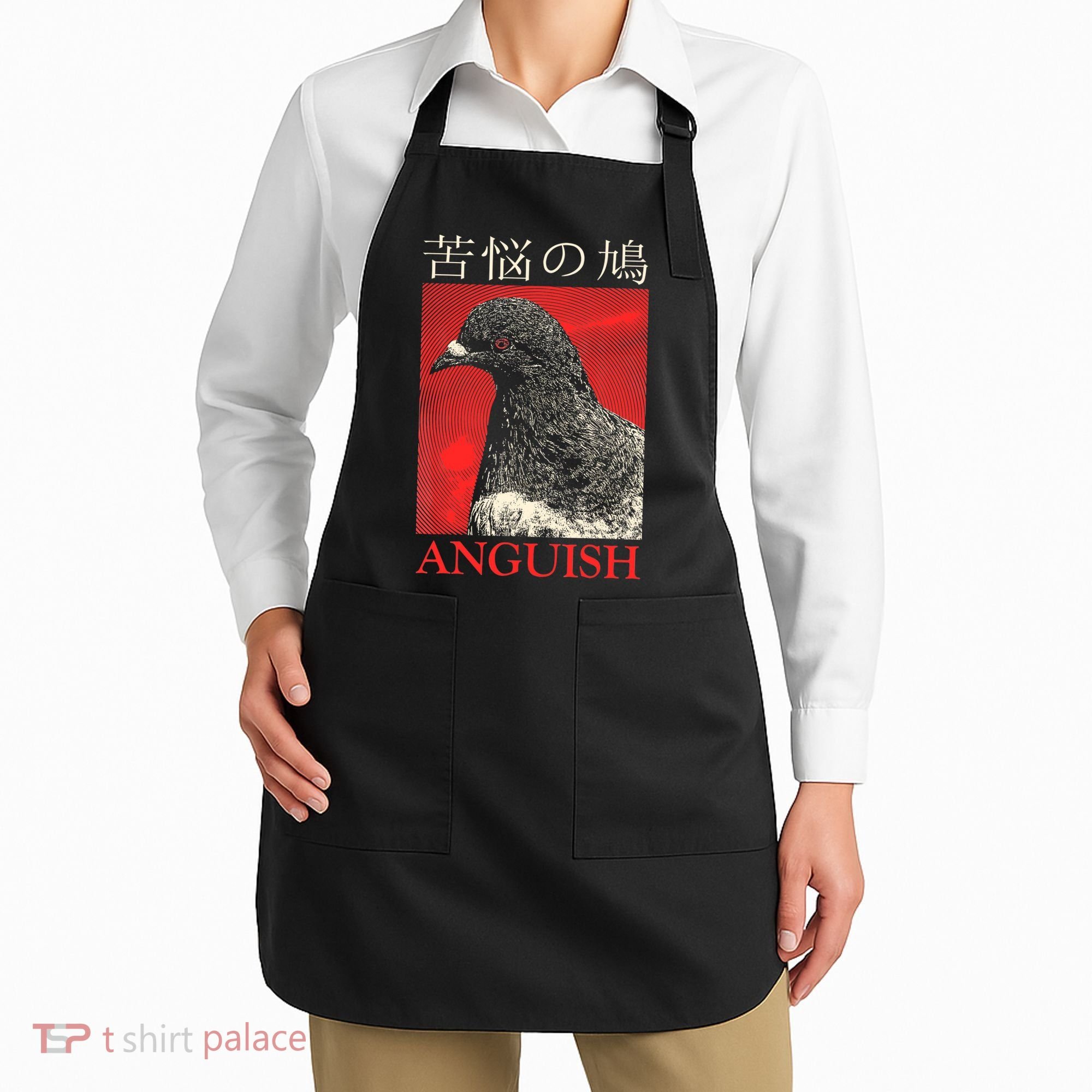 Anguish Pigeon Japanese Apron