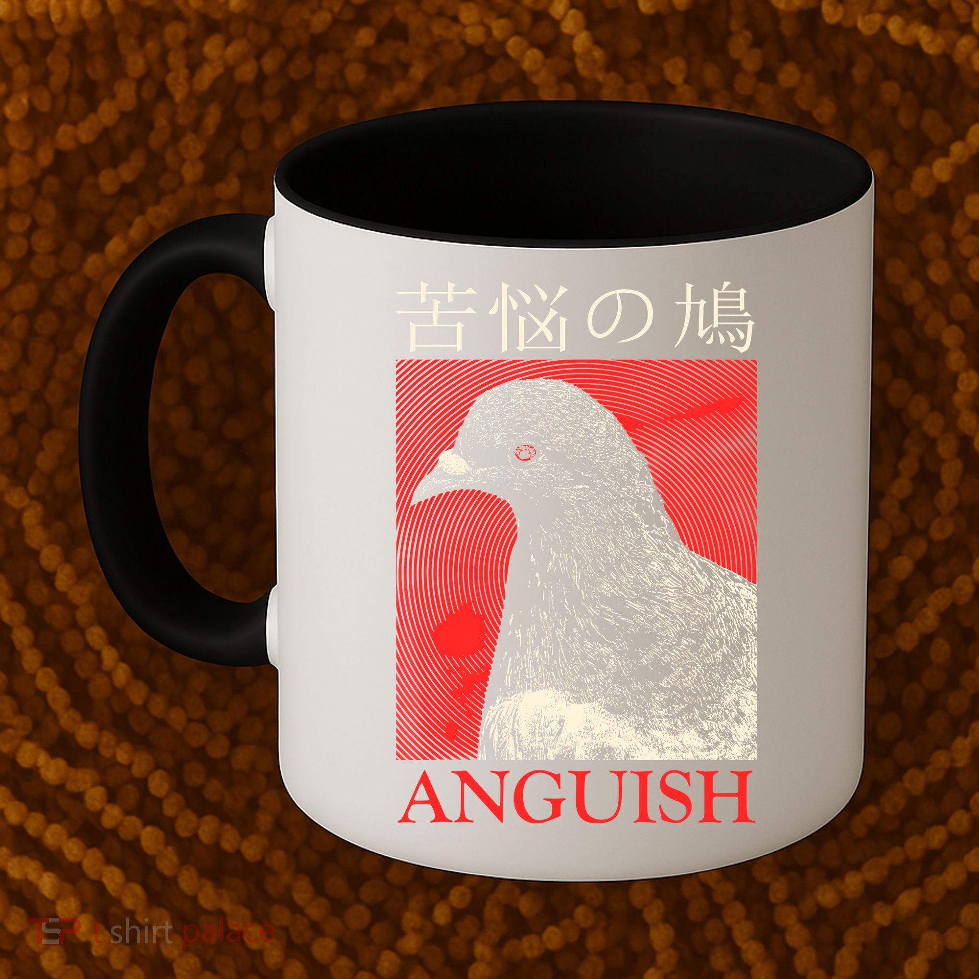 Anguish Pigeon Japanese Coffee Mug