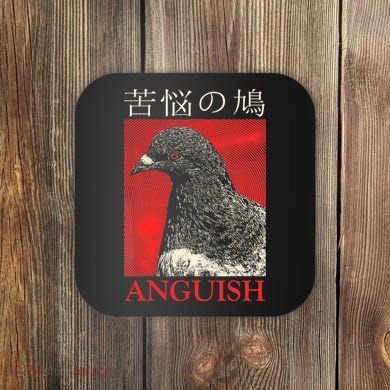 Anguish Pigeon Japanese Coaster