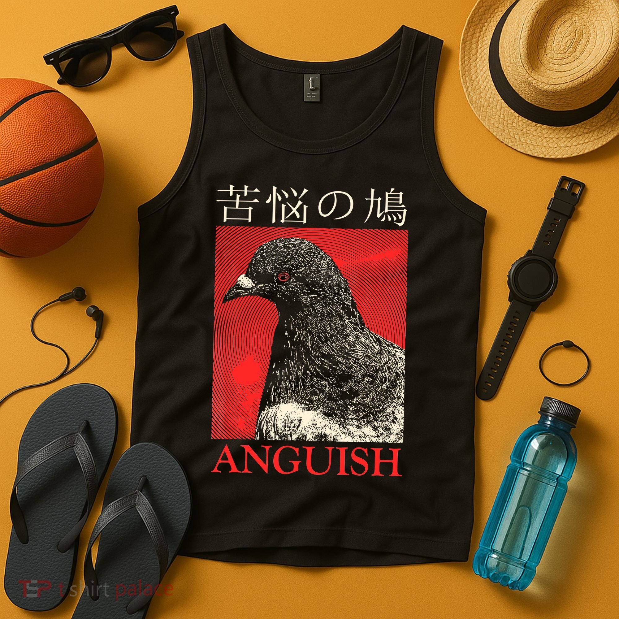 Anguish Pigeon Japanese Tank Top