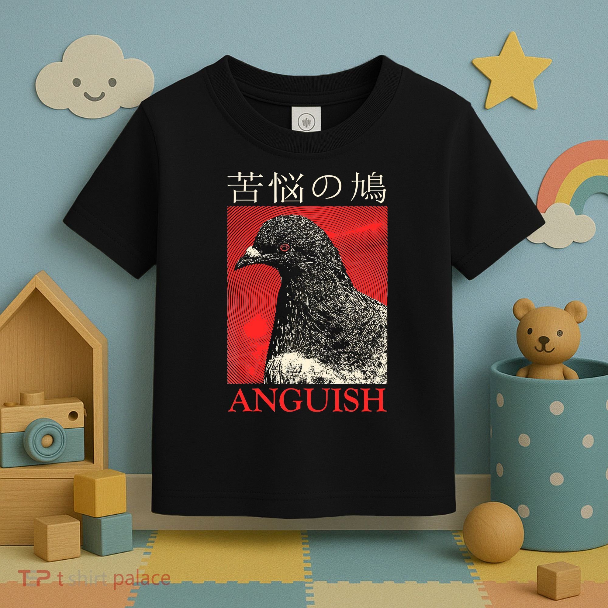 Anguish Pigeon Japanese Toddler T-Shirt