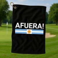 Afuera! President Javier Milei Golf Towel thumb 1