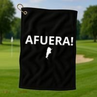 Afuera! President Javier Milei Golf Towel thumb 1