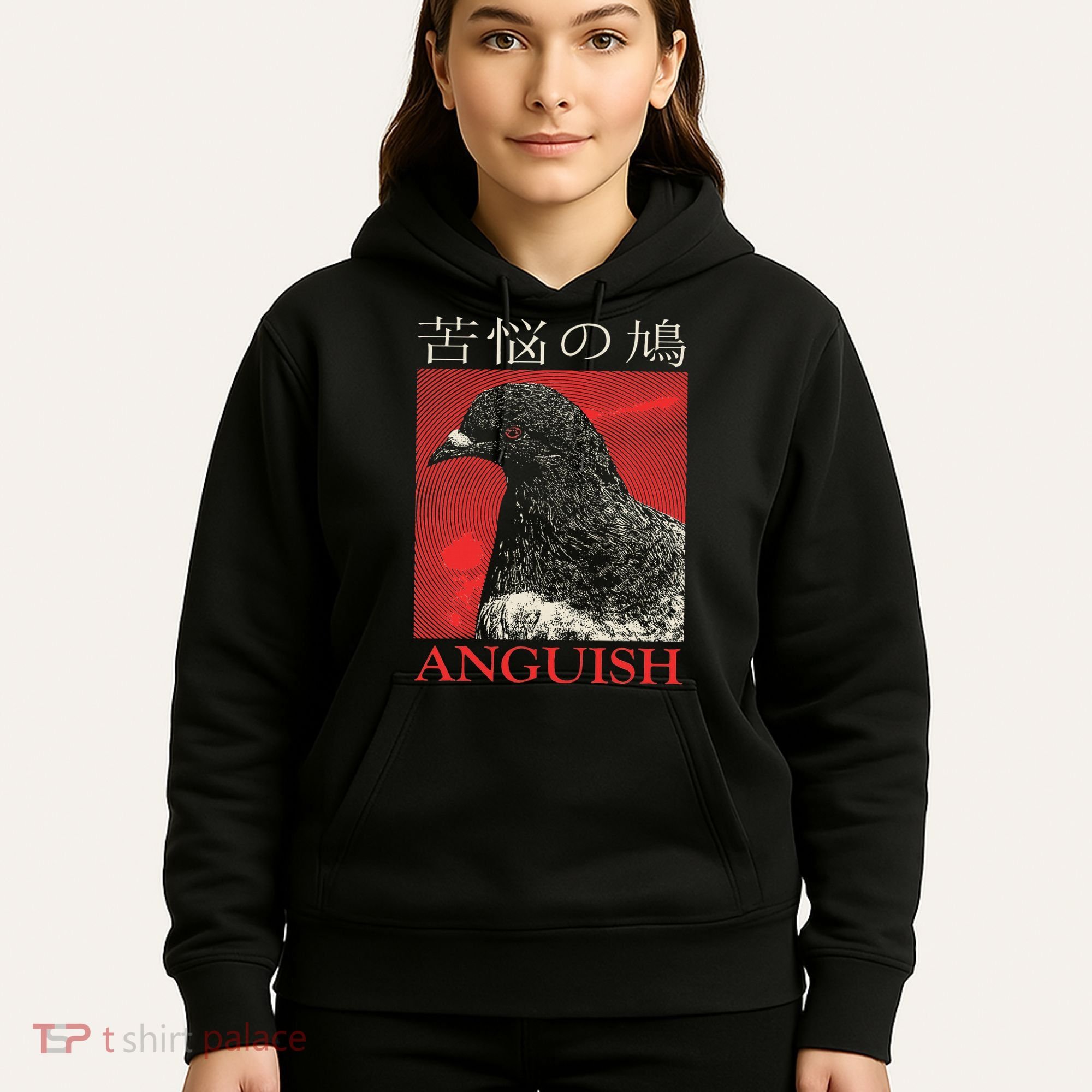 Anguish Pigeon Japanese Hoodie