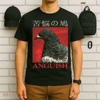 Anguish Pigeon Japanese T-Shirt thumb 6