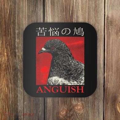 Anguish Pigeon Japanese Coaster
