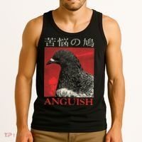 Anguish Pigeon Japanese Tank Top thumb 3