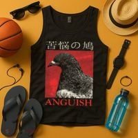 Anguish Pigeon Japanese Tank Top thumb 4