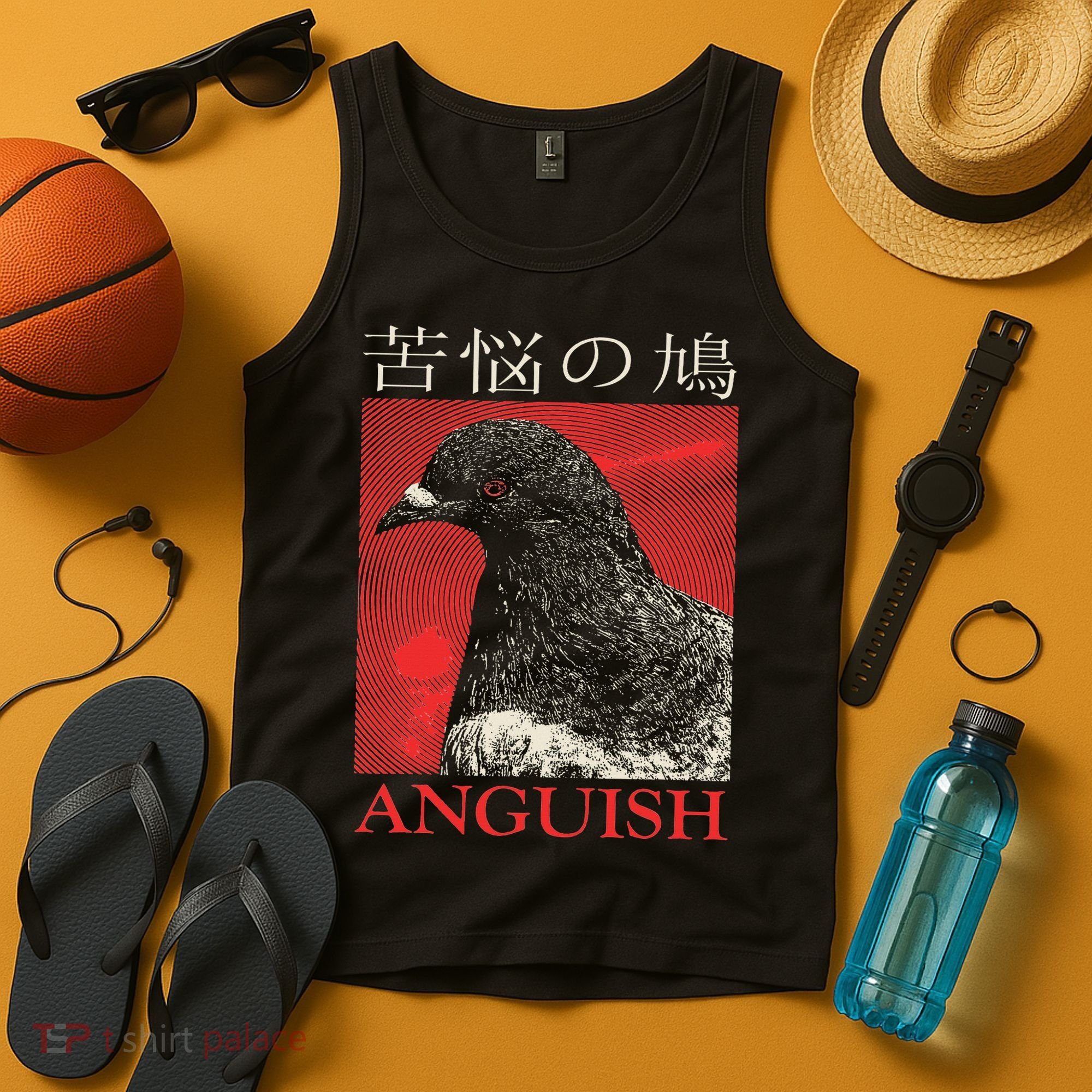 Anguish Pigeon Japanese Tank Top