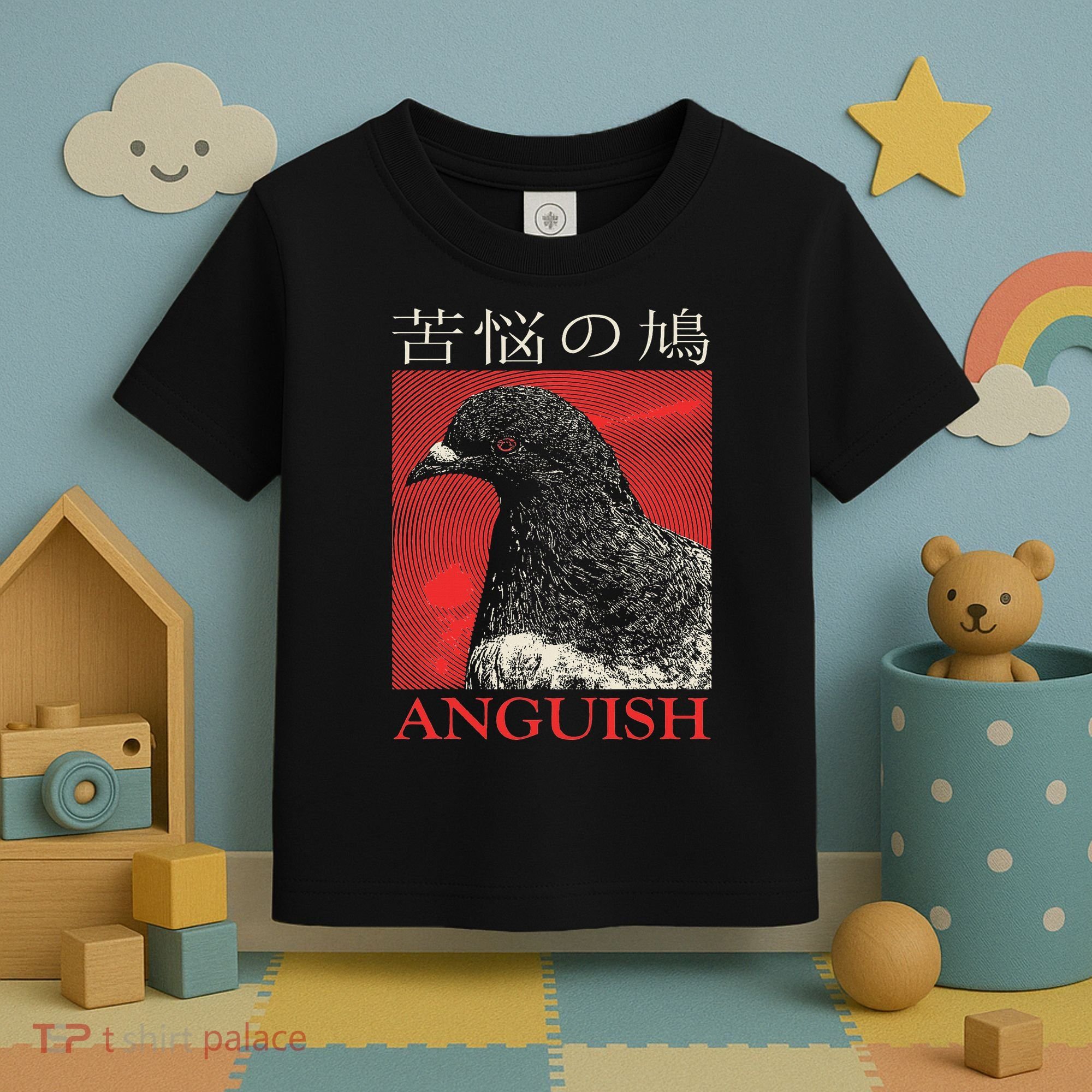Anguish Pigeon Japanese Toddler T-Shirt
