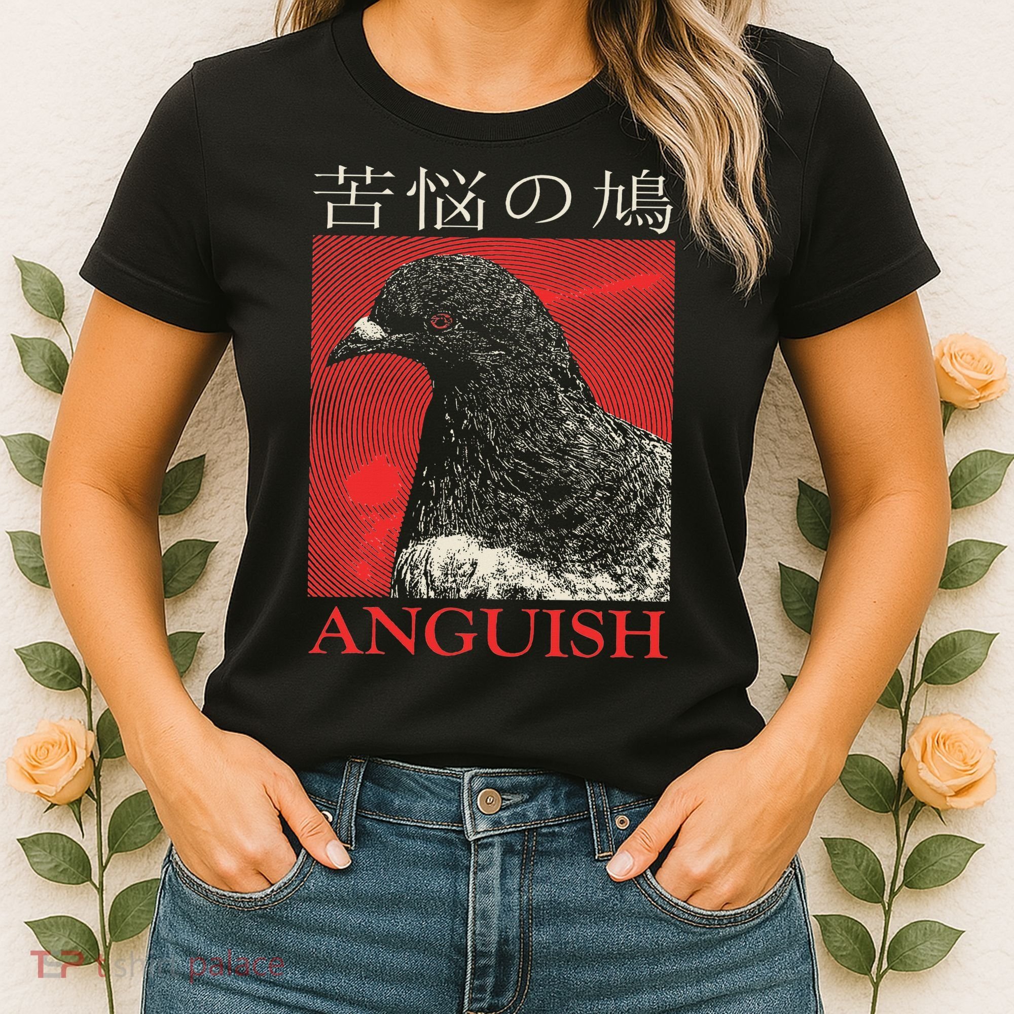 Anguish Pigeon Japanese Women's T-Shirt