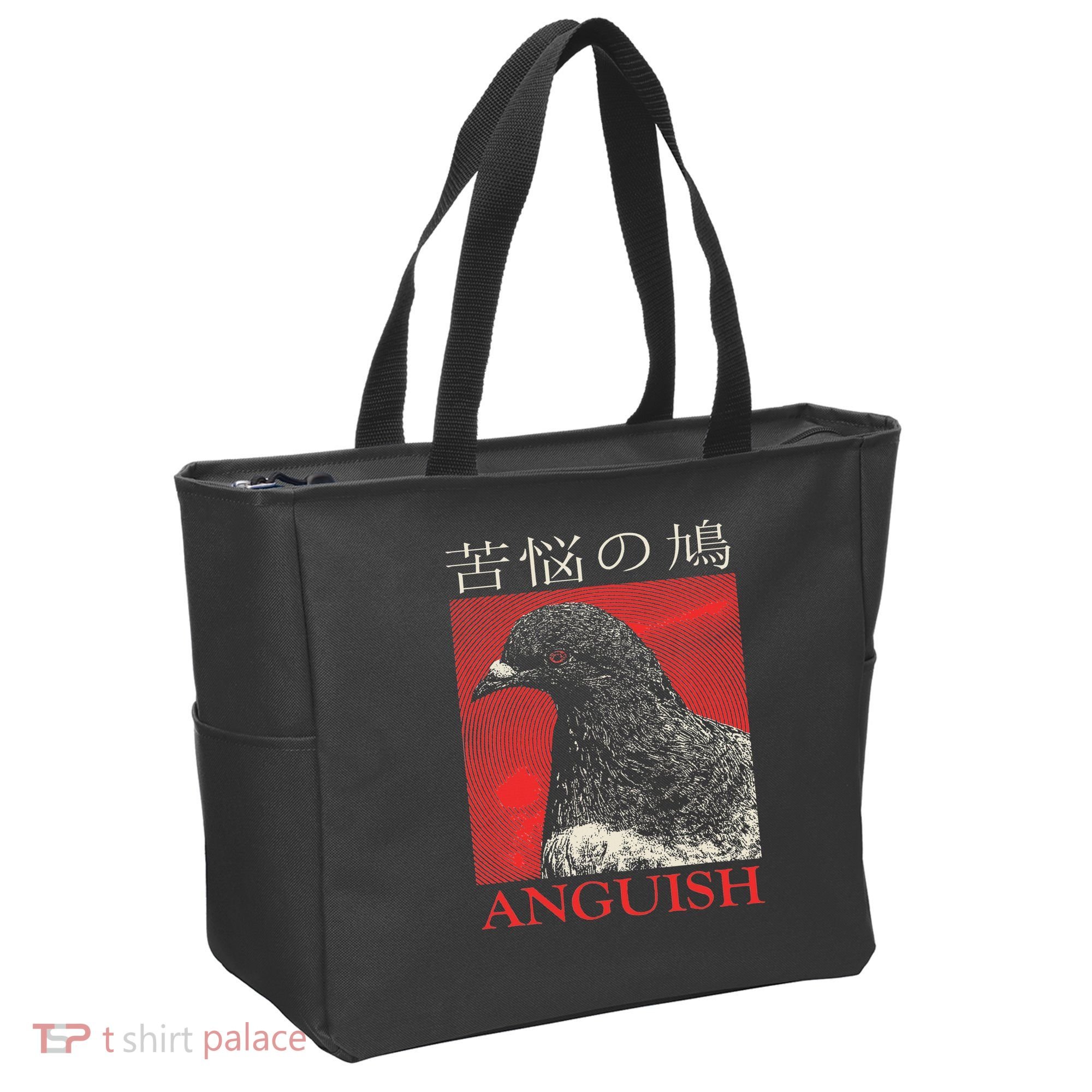 Anguish Pigeon Japanese Tote Bag